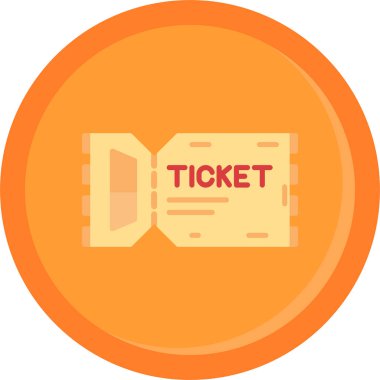 Bilet. Web simgesi basit illüstrasyon