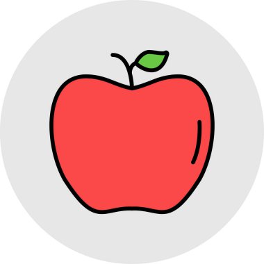 elma simgesi, vektör illüstrasyonu