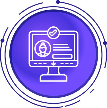 Bilgisayar. Web simgesi basit illüstrasyon