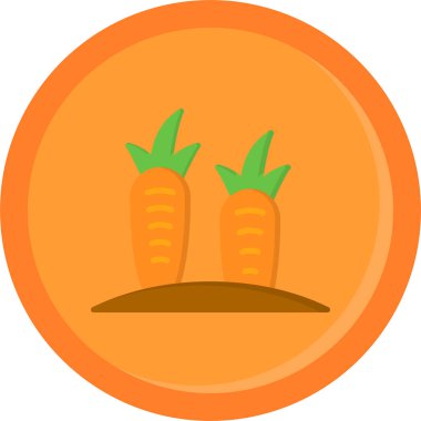 Havuç. Web simgesi basit illüstrasyon