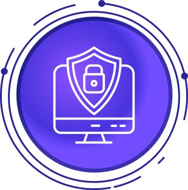 Kalkan simgesinin vektör illüstrasyonu