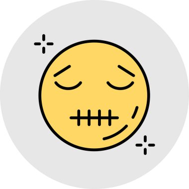 emoticon simgesi, vektör illüstrasyonu