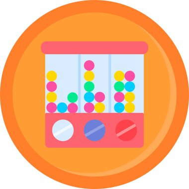 Kumarhane çipleri ikon vektör çizimi