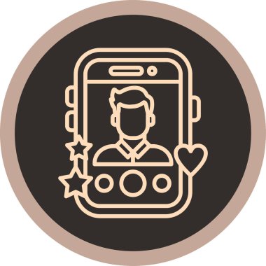 Bir smartphone simge vektör çizim