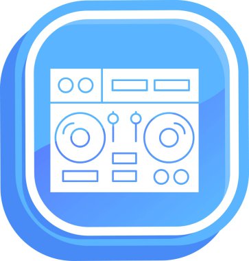 dj karıştırıcı dj simgesi - taslak biçimi