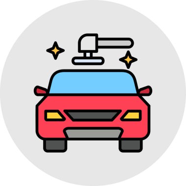 araba kazası vektör simgesi modern illüstrasyon vektör illüstrasyonu