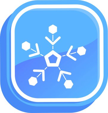 Modern tarzda izole edilmiş kimyasal simge