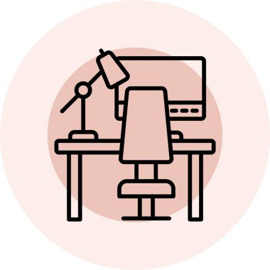 masa simgesi vektör illüstrasyonu