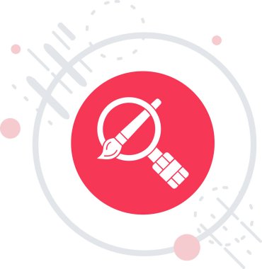 Beyazlar üzerinde top ikonu olan çizgi beyzbol sopası. Renkli taslak konsepti. vektör illüstrasyonu.