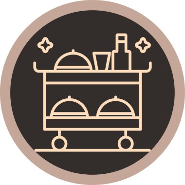 Yemek. Web simgesi basit illüstrasyon