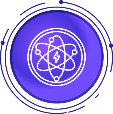 atom ağ ikonu vektör illüstrasyonu