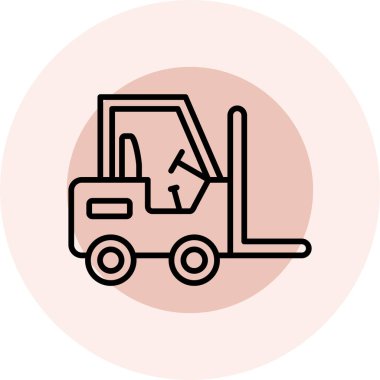 Bir forklift simgesinin vektör çizimi. dağıtım simgesi