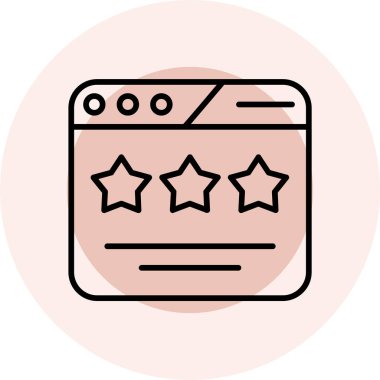 derecelendirme simgesi vektör illüstrasyonu