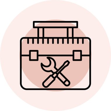 Bir inşaat simgesinin vektör illüstrasyonu