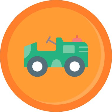 Traktör. Web simgesi basit illüstrasyon