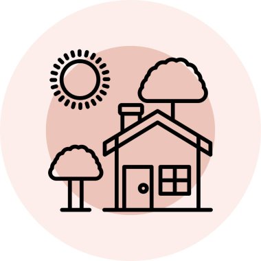 ev simgesi vektör illüstrasyonu