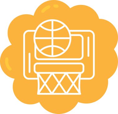 Basketbol sepet simge vektör çizim