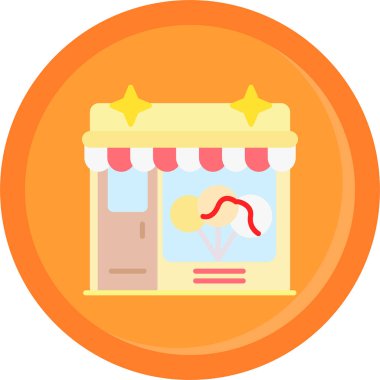 Dükkan. Web simgesi basit illüstrasyon