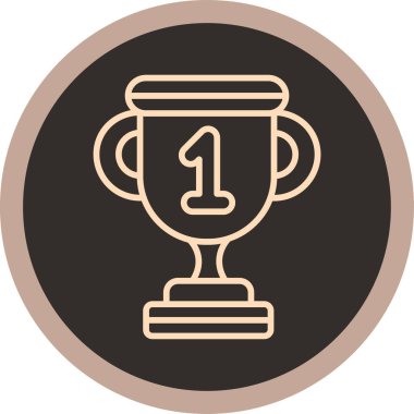 Kupa. Web simgesi basit illüstrasyon