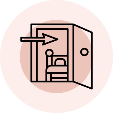 kapı simgesi vektör illüstrasyonu