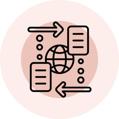 Ağ simgesi, veri depolama vektör illüstrasyonu