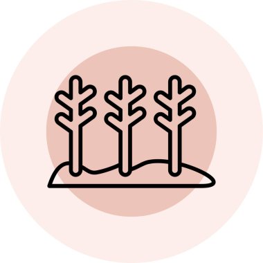 ağaç simgesi vektör illüstrasyonu