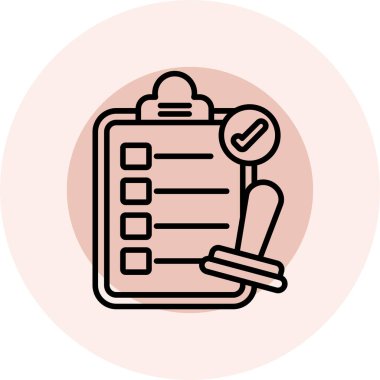 Pano ve kontrol listesi. vektör illüstrasyonu