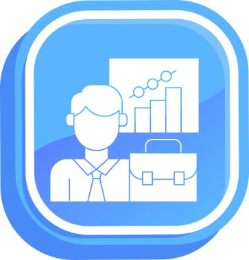 İş adamı simgesi, vektör illüstrasyonu