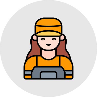 Avatar kadın, şapkalı ve direksiyonlu.