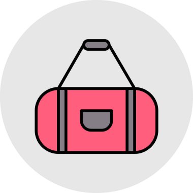 Çanta ikonu. ağ için çanta vektör simgelerinin özet çizimi