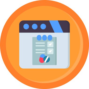 Web simgesi, verilerin vektör illüstrasyonu