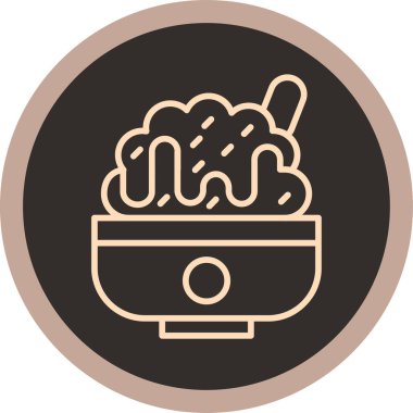 Gıda simgesinin vektör illüstrasyonu