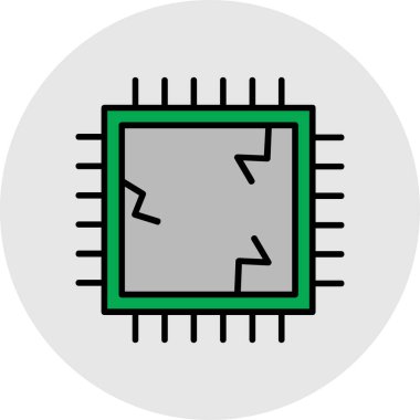 devre kartı simgesi, düz biçim