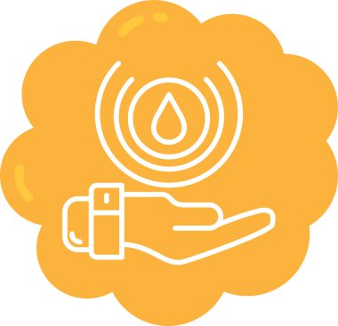 Bir damla suyun vektör illüstrasyonu