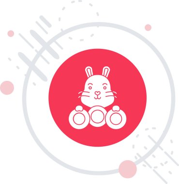 Uzun gölgeli tavşan yassı simgesi, 10 birim