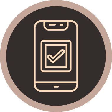 Cep telefonu. Web simgesi basit illüstrasyon