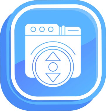 Çamaşır Makinesi modern simgesi, vektör illüstrasyonu