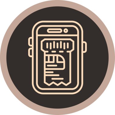 Cep telefonu simgesinin vektör illüstrasyonu