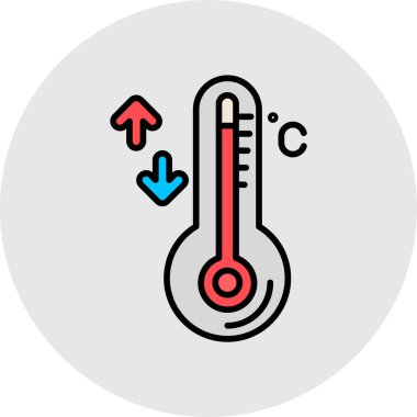 sıcaklık simgesi vektör illüstrasyonu