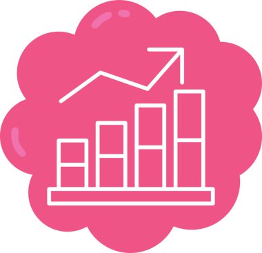 Pembe ve siyah simgenin vektör illüstrasyonu