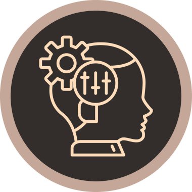 İnsan kafası. Web simgesi