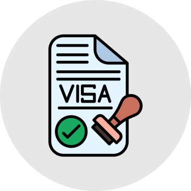 vize uygulaması vektör illüstrasyonu