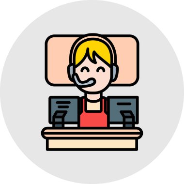 Müşteri servisi. Basit resimleme