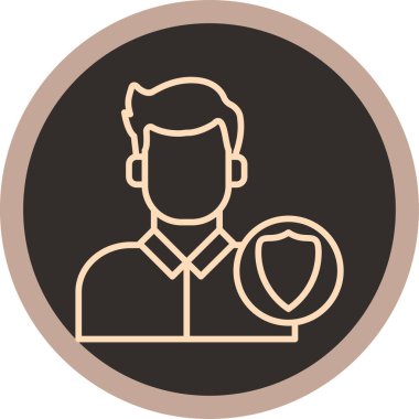 Erkek ikonu. Vektör illüstrasyonunun illüstrasyonu