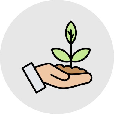 bitki simgesi vektör illüstrasyonu