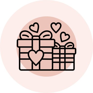 hediye kutusu ile kalp simgesi
