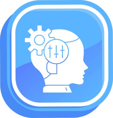 Beyin. Web simgesi basit illüstrasyon