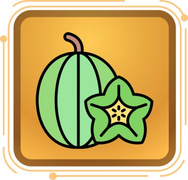 Kabak simgesi, karikatür tarzı