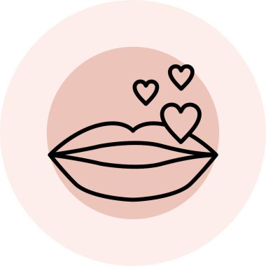 Kalp ikonu vektör illüstrasyonu