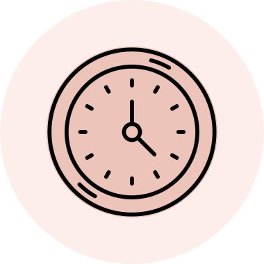 Saat simgesinin vektör illüstrasyonu